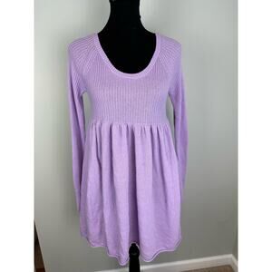 NWT Free People The Luxe Lavender Sweater Babydoll Dress - Small